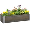 thumbnail image 1 of Outsunny 38" x 12" Raised Garden Bed, Elevated Wooden Planter Box, 1 of 10