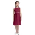 thumbnail image 1 of Miaeowve Robe Princesse Sans Manches en Mousseline à Paillettes et Dentelle pour Filles, Demoiselle d'Honneur, Mariage, Fête, Robe de Bal, Rouge 12, 1 of 7