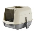 thumbnail image 3 of Cat Litter Box with Lid, Cat Litter Box with Hood, Large Covered Litter Box, Cat Gray, 3 of 8