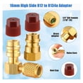thumbnail image 2 of R12 to R134A AC Fitting Conversion Adapter Kit, Quick Coupler Valve A/C 90° Port Retrofit Adapter High/Low Pressure, 2 of 7
