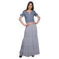 thumbnail image 1 of Moomaya Printed Two Piece Flared Skirt And Crop Top Rayon Ethnic Set For Girls, 1 of 6