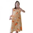 thumbnail image 4 of Chemise de Nuit pour l'Été, Robe Sans Manches en Soie de Lait, Style Dessin Animé Mignon, Jaune m, 4 of 6