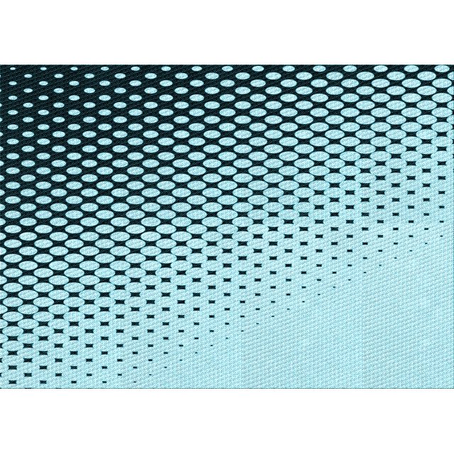 Ahgly Company Machine Washable Indoor Rectangle Transitional Electric Blue Area Rugs, 7' x 9'
