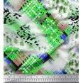 thumbnail image 1 of Soimoi Green polyester Crepe Fabric Geometric & Leopard Animal Skin Decor Fabric Printed Yard 42 Inch Wide, 1 of 3