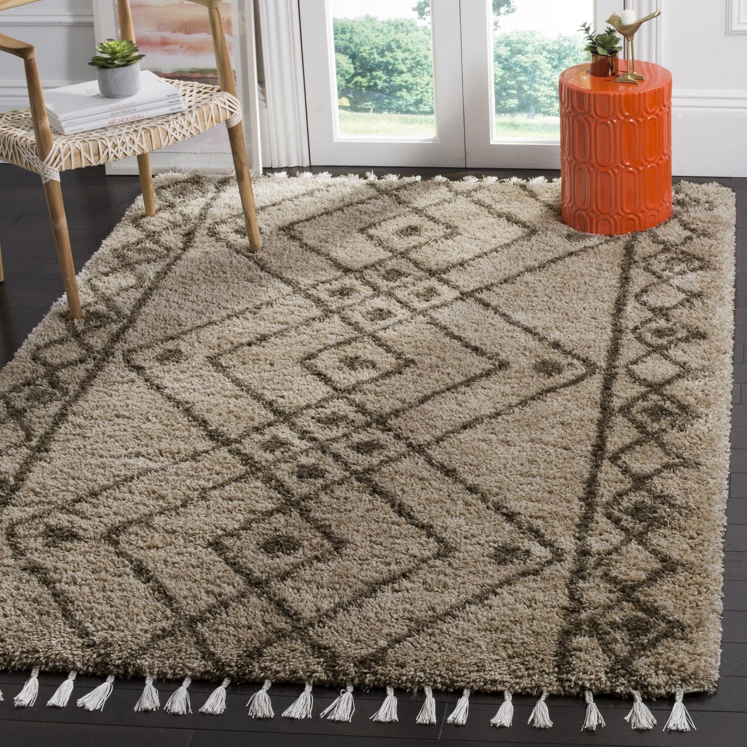 Safavieh Moroccan Fringe Erksine Geometric Shag Area Rug
