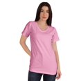 thumbnail image 1 of Inkmeso Basic V-neck Jersey T-shirt Short Sleeve Long Length Tee Workout Top For Womens, 1 of 8