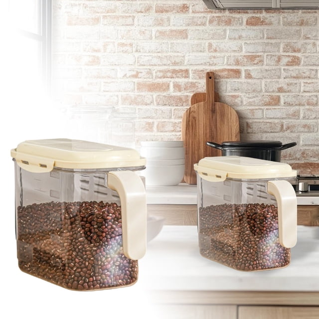 TIELUTT Airtight Kitchen Storage Containers for Dry Food Large Capacity Microwave Cooking Fridge Fruit Storage Containers Metal Food Storage Containers Glass Kitchen Storage Containers Cool Kitchen S