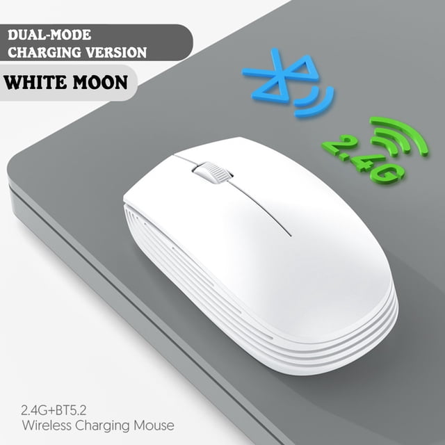 Dvkptbk Wireless Computer Mouse Desktop Notebook Business Office Portable Optical Mouse (Rechargeable Bluetooth-Mode)