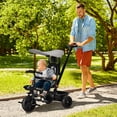thumbnail image 2 of Qaba Tricycle pour Enfants 4 en 1 Tricycle avec Siège Réversible à Angle Ajustable Poignée Amovible Auvent Main Courante Ceinture Rangement Repose-Pieds Frein Embrayage pour 1-5 Ans Gris, 2 of 8