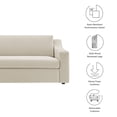 thumbnail image 3 of Modway Liora Performance Velvet Sofa in Alabaster, 3 of 9