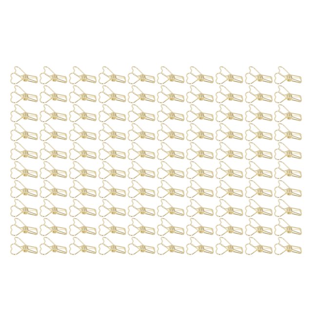 Binder Clips, Long Tail Mini Paper Clips For Clothes For Documents Gold,Silver