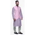 thumbnail image 2 of Atasi Indian Kurta Pyjama Jacket Set For Men Mandarin Collar Casual Clothing, 2 of 5