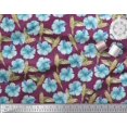 thumbnail image 3 of Soimoi Cotton Voile Fabric Hummingbird & Floral Print Fabric by Yard 56 Inch Wide, 3 of 3
