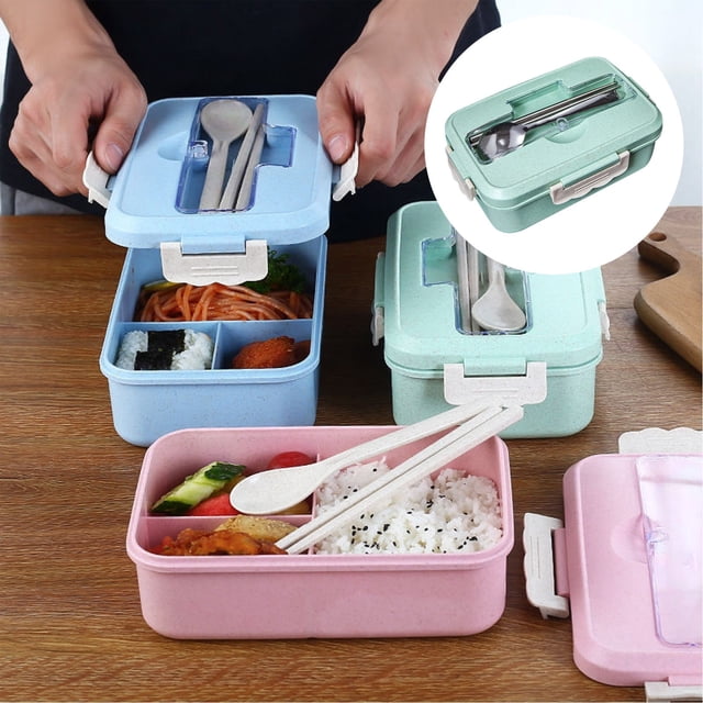 Lunchbox Insulated Lunchbox Cutlery Set Portable Lunchbox Student Lunchbox Fresh Preserved Lunchbox With Cutlery Set Portable Lunchbox Sealed Lunchbox Student Compartmentalised