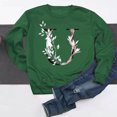 thumbnail image 4 of Pompotops Hiver Femmes Décontracté Manches Longues Hauts Dames Imprimé Chandail Blouse T-Shirt Chandail Liquidation, 4 of 4