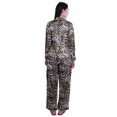 thumbnail image 3 of Moomaya Ensembles de Détente pour Femmes à Manches Longues, Pyjama à Col Cranté Boutonné, 3 of 6