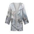 thumbnail image 4 of MesaSe Cardigan pour Femmes Mode Décontractée Rétro Imprimé Léger Longueur Moyenne Veste Cardigan Noir L, 4 of 6