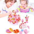 thumbnail image 2 of Dvkptbk 99 PCS Pretend Role Play Kitchen Toy Happy Birthday Cake Food Cutting Set Kids, 2 of 2