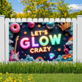 thumbnail image 2 of Neon Lights Glow Party Banner Retro Design Disco Theme for Birthday Party Indoor Decoration Dance Event, 2 of 5