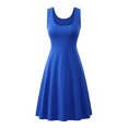 thumbnail image 1 of LUXUR Robe Longue d'Été de Plage pour Femmes, Bleu Royal, 1 of 3