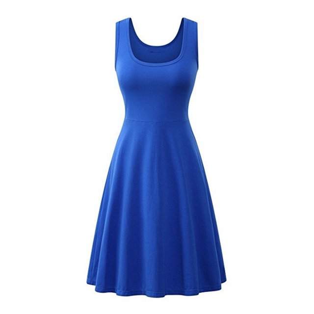 LUXUR Robe Longue d'Été de Plage pour Femmes, Bleu Royal