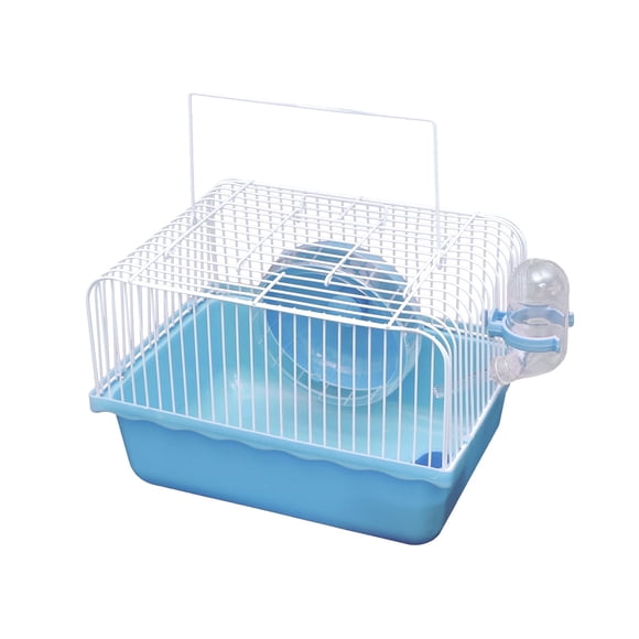 Hamster Cage Travel Carry Rat Cage Small Pets Supplies Hamster Toy Accessories (Blue)