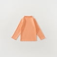 thumbnail image 2 of MeetoTime 1-10 Ans Chemise Décontractée Ample Couleur Unie Dentelle Petit Col Haut Base Garçons Filles Manches Longues Col Rond Haut, 2 of 3