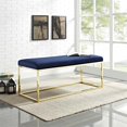 thumbnail image 5 of Modway Anticipate Fabric Bedroom Bench in Gold and Navy, 5 of 5