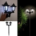 thumbnail image 4 of RXIRUCGD Solar Lamp Post Lights, Waterproof Vintage LED Solar Outdoor Lamp,Two-Head Solar Garden Light for Lawn, Pathway, 4 of 9