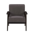 thumbnail image 4 of CorLiving Greyson Mid-Century Modern Solid Wood Frame Upholstered Cushion Indoor Armchair, 4 of 9