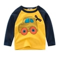 thumbnail image 1 of Ketyyh-chn99 Hauts pour Enfants 2024 Mode Garçons Hauts d'Été Unisexe T-Shirts Garçons Rayé Coton Manches Courtes T-Shirts Col Rond Hauts Marine, 2-3 Ans, 1 of 5