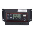 thumbnail image 3 of Contrôleur de Charge Intelligent, Régulateur de Batterie de Panneau Solaire 12V 24V Adaptatif 5V 1A Sortie USB Réglable 3 Étages PWM LCD Affichage pour le Système de Production d'Énergie Rouge, 3 of 8