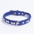 thumbnail image 1 of ROTTERDAM BONES Leather Dog Collar Single- Row Bones, 1 of 4