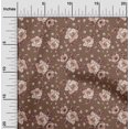 thumbnail image 2 of oneOone Velvet Brown Fabric Floral Sewing Material Print Fabric By The Yard 58 Inch Wide, 2 of 4