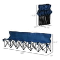 thumbnail image 3 of Outsunny Banc de Sport à 6 Places, Banc Pliant Portable pour l'Extérieur, Bleu, 3 of 9
