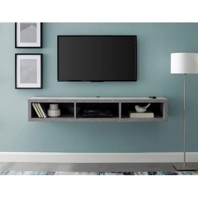Martin Furniture Console Télé Flottante, 60 Pouces, Gris Pierre