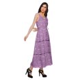 thumbnail image 3 of Moomaya Robe Longue maxi en Coton à Col en V Sans Manches à Bretelles Spaghetti Vêtements Décontractés, 3 of 6