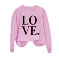 thumbnail image 4 of Penkiiy Chandails de la Saint-Valentin pour Femmes avec Cœur Rouge Graphique Chandail à Manches Longues Col Rond Chandail de la Saint-Valentin Hauts S Rose, 4 of 4