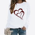 thumbnail image 1 of BVOFAR Chandails à Manches Longues de la Saint-Valentin pour Femmes Décontractés Mignons T-Shirts Graphiques Cœur d'Amour Tendance Col Rond Hauts 2025, 1 of 3