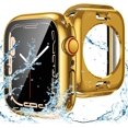 thumbnail image 1 of XiHAMA 2 in 1 Waterproof Case Compatible with Apple Watch Screen Protector 44mm SE 2nd Gen Series 6 5 4, 360 Protective Glass Face Cover Hard PC Bumper + Back Frame for Watch Accessories, 1 of 8