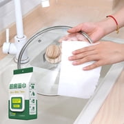 Fwttom Non Woven Wet Wipes, Kitchen Stain Removal Wipes 80pcs No Wash Cleaning Wipes Stain Removal Oil Disheswashing Range Hood Cleaning Wipes 1Ml