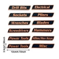 thumbnail image 2 of Tool Organization Labels 12-Pack Toolbox for Steel Toolboxes Carts Drawers and Cabinets in PET Reusable 3D Printed General Organization, 2 of 4