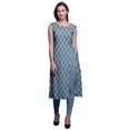 thumbnail image 1 of Bimba Kurta Sans Manches Imprimée Kurti Droite pour Femmes Vêtements d'Été Indiens, 1 of 6