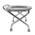 thumbnail image 1 of Folding Toilet Chair, Stainless Steel Portable Toilet  Commode , Foldable Commode Chair for Camping Hiking Travel Car Emergency Adults and Elderly, 1 of 7