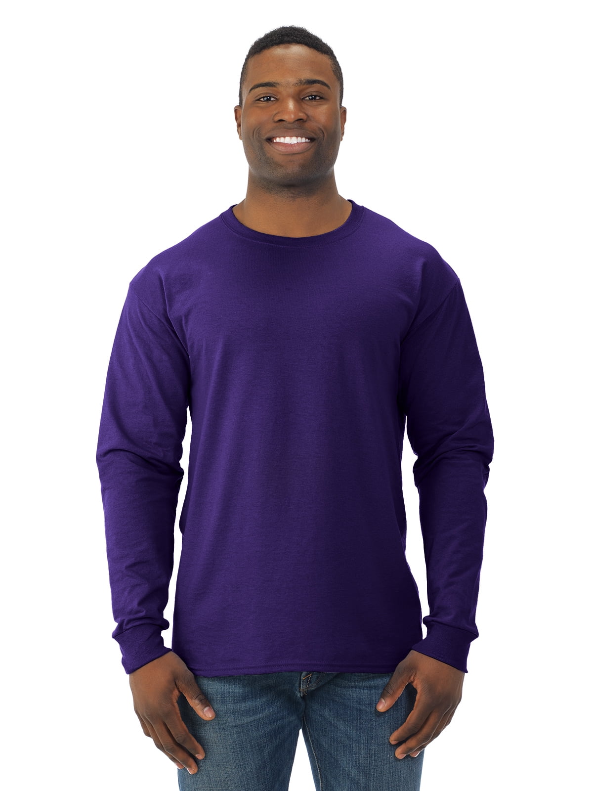 Jerzees T-Shirt à Manches Longues pour Hommes DRI-POWER Active, L, Violet Foncé