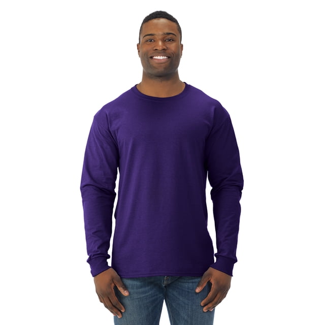 Jerzees T-Shirt à Manches Longues pour Hommes DRI-POWER Active, L, Violet Foncé