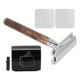 thumbnail image 4 of ANGGREK Mens ,Bamboo Silver Manual Old Fashioned Mens Set Including Blade Recycling Box And Holder, 4 of 8