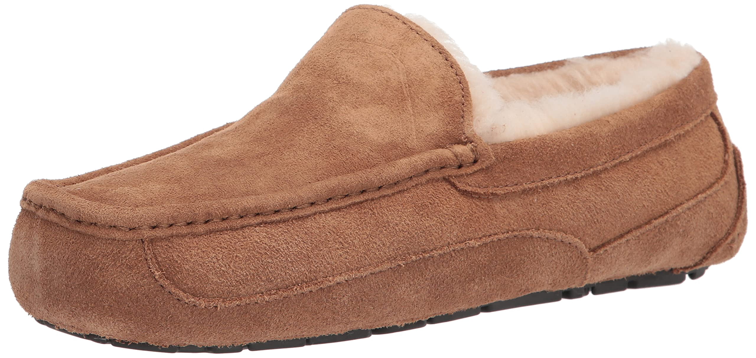 Ugg Ascot Brown Suede Leather Sherpa Wool Lined Slippers Men\'s Size 12 Ugg Australia Mens Ascot Suede Closed Toe Slip On Slippers  main image 4
