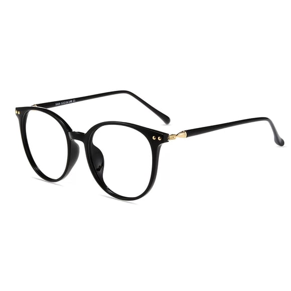 Firmoo Blue Light Blocking Glasses for Women/Men, Oversized Round Black Computer Glasses Bluelight Blocker Glasses Anti Glare Reduce Eye Strain