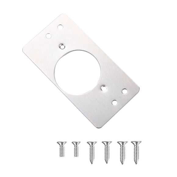 Ensemble de Réparation de Charnières d'Armoire 10 Pcs, Ensemble de Réparation de Charnières d'Armoire Fufafayo, Plaque de Renforcement de Charnière en Acier Inoxydable, Support de Réparation de Porte d'Armoire Facile à Installer pour Trous Mobiles, Réparation de Quincaillerie de Meubles